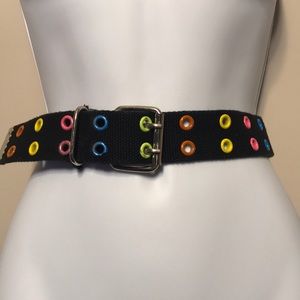 Black Belt w/ multi-color eyelets